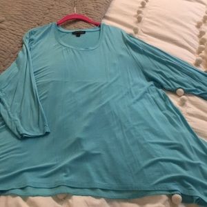 Plus size turquoise Lane Bryant top